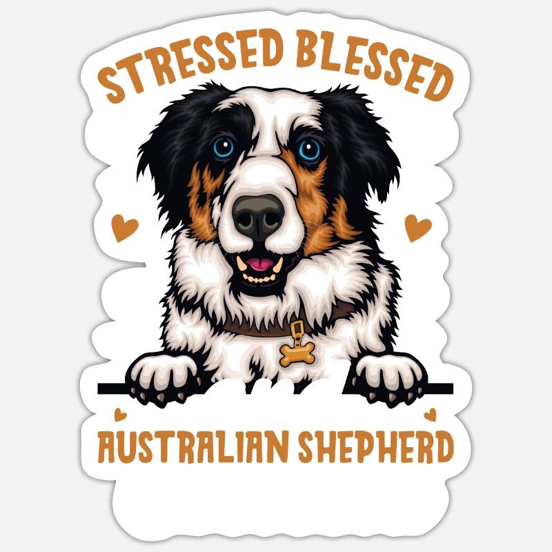 Blessed Australian Shepherd Possessed Sticker size S (10 x 10 cm)