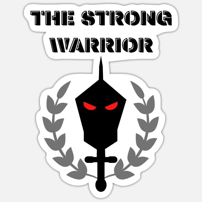 The strong warrior - Sticker size S (10 x 10 cm) - white matte