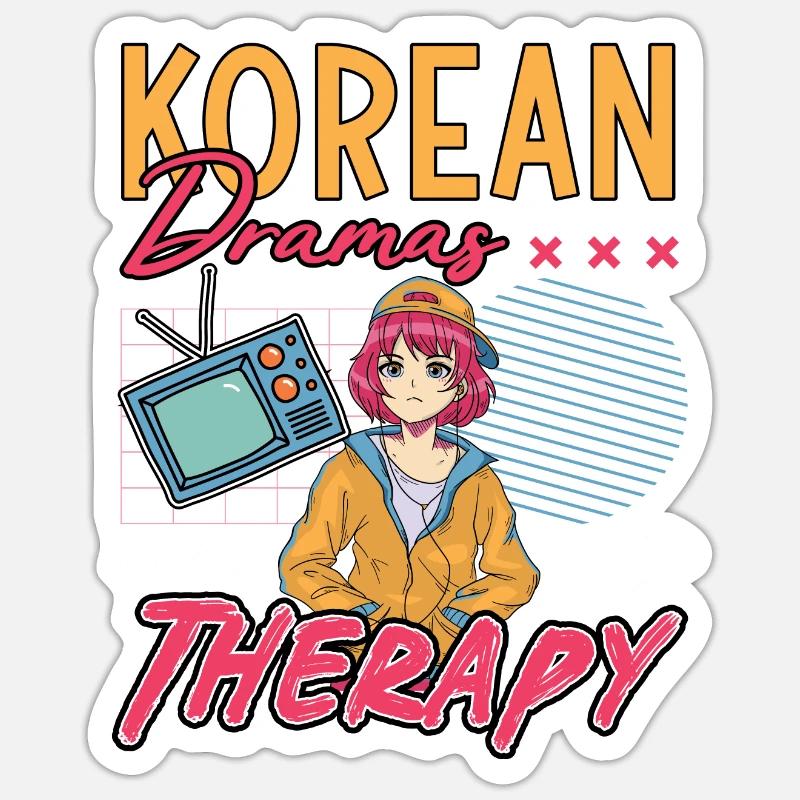 Design pop coréen pour un fan de mode K-Pop Sticker taille S (10 x 10 cm)