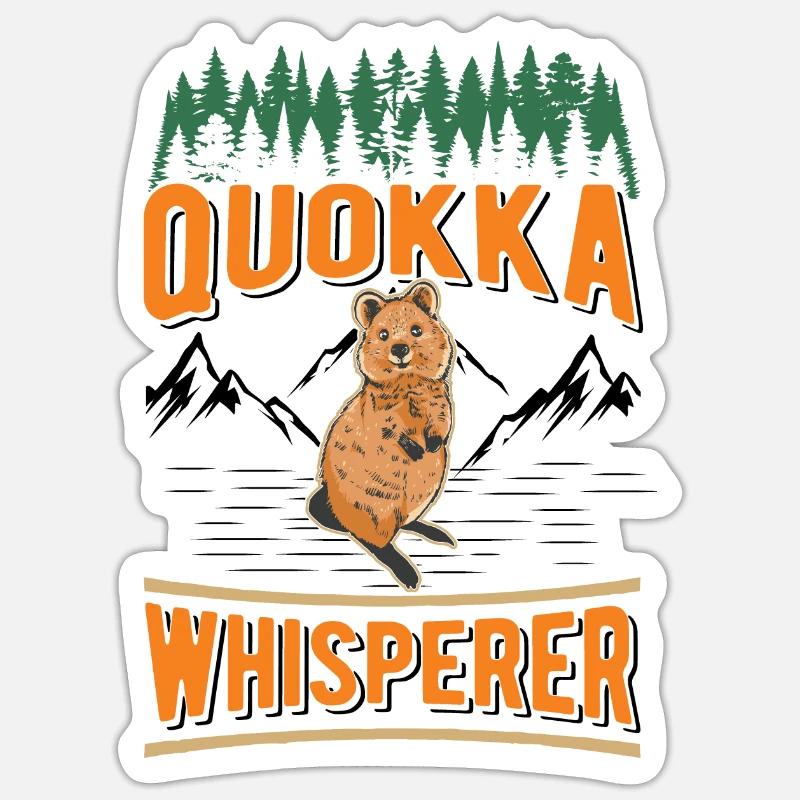 Quokka Whisperer Short-tailed Kangaroo - Sticker size S (10 x 10 cm) - white matte