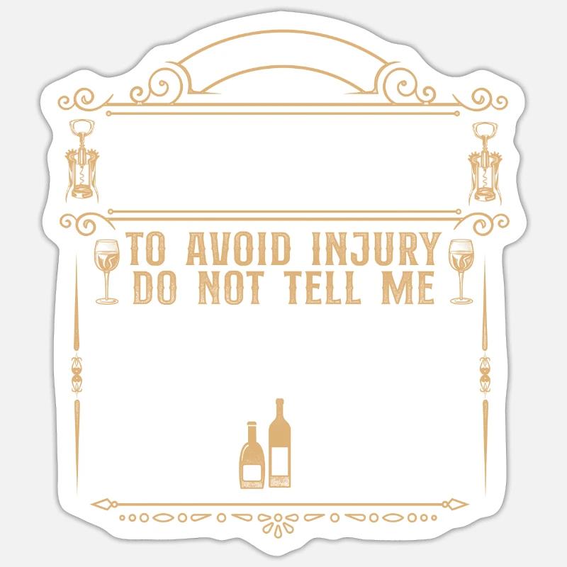 Sommelier Wine Drinking Tasting - Sticker Größe S (10 x 10 cm) - Mattweiß