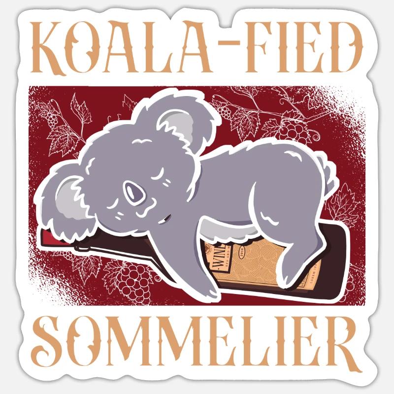 Sommelier Wine Drinking Tasting - Sticker Größe S (10 x 10 cm) - Mattweiß