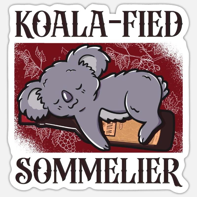 Sommelier Wine Drinking Tasting - Sticker Größe S (10 x 10 cm) - Mattweiß