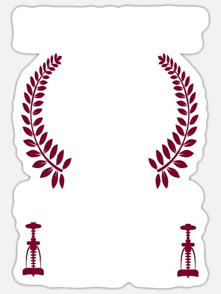 Sommelier Wine Drinking Tasting - Sticker Größe S (10 x 10 cm) - Mattweiß