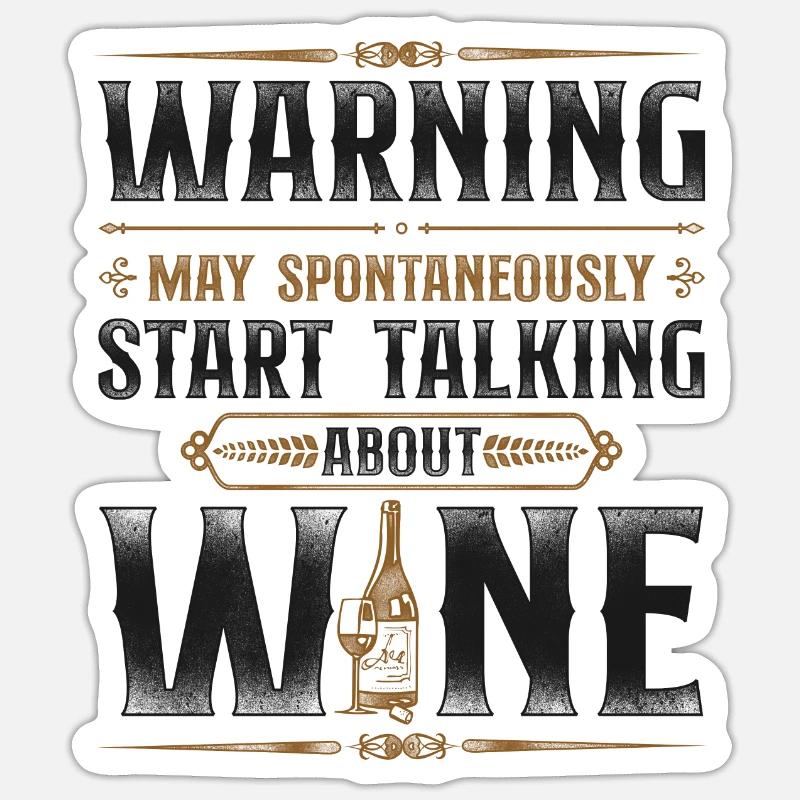 Sommelier Wine Drinking Tasting - Sticker Größe S (10 x 10 cm) - Mattweiß