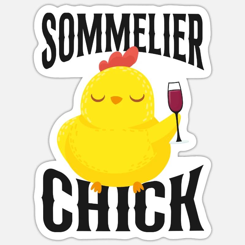 Sommelier Wine Drinking Tasting - Sticker size S (10 x 10 cm) - white matte