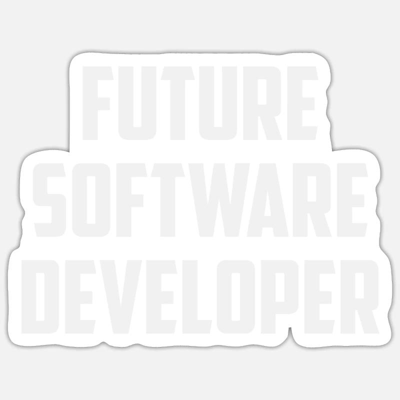 Future Software Developer Computer Nerd Sticker size S (10 x 10 cm)