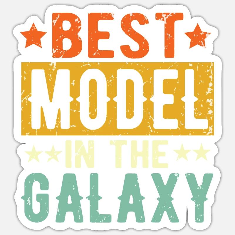 Best Model ever Model Geschenk - Sticker Größe S (10 x 10 cm) - Mattweiß