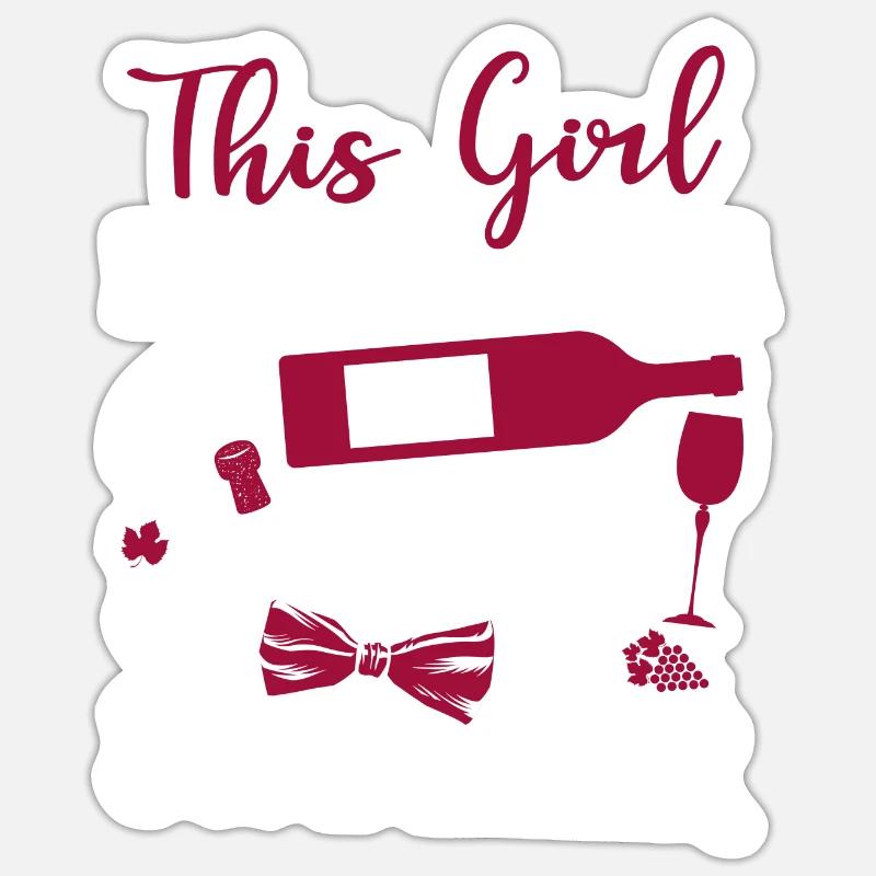 Sommelier Wine Drinking Tasting Sticker size S (10 x 10 cm)