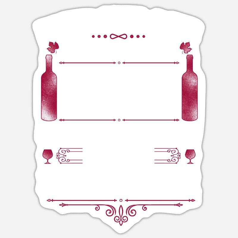 Sommelier Wine Drinking Tasting - Sticker size S (10 x 10 cm) - white matte