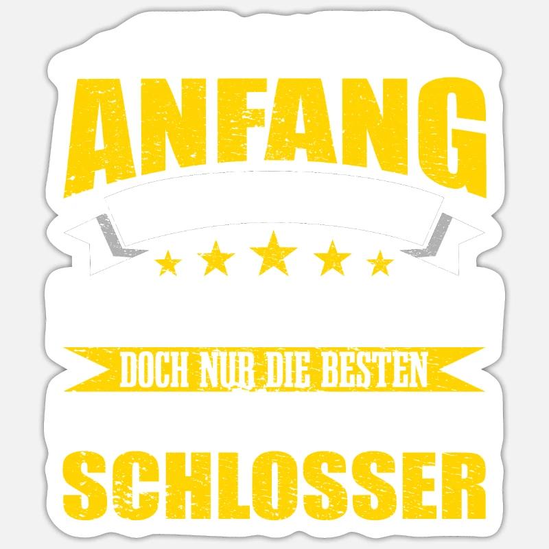 Schlosser - Sticker Größe S (10 x 10 cm) - Mattweiß