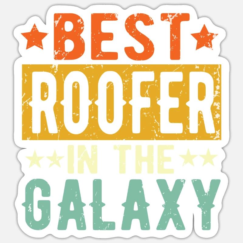 Best Dachdecker ever Dachdecker Geschenk Sticker Größe S (10 x 10 cm)