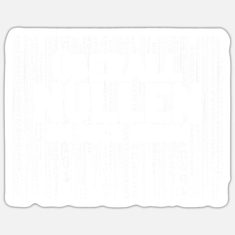 Überall Nullen Um Mich Herum Nerd Programmierer Sticker Größe S (10 x 10 cm)