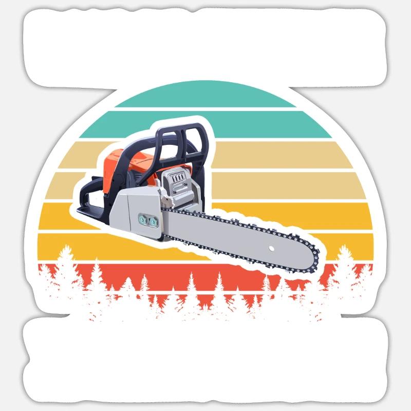 Baumkletterer Arborist Waldarbeiter Geschenk - Sticker Größe S (10 x 10 cm) - Mattweiß
