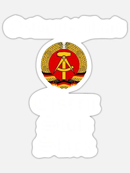 Ostdeutschland Geschenk Osten Ossi DDR Ostalgie - Sticker Größe S (10 x 10 cm) - Mattweiß