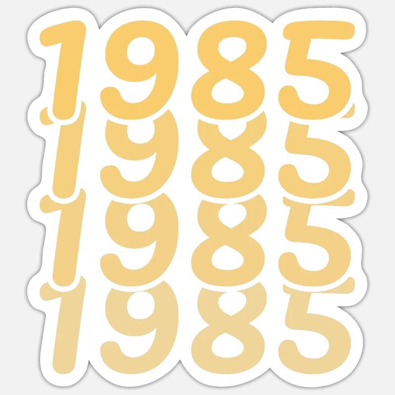1985 - Sticker size S (10 x 10 cm) - white matte