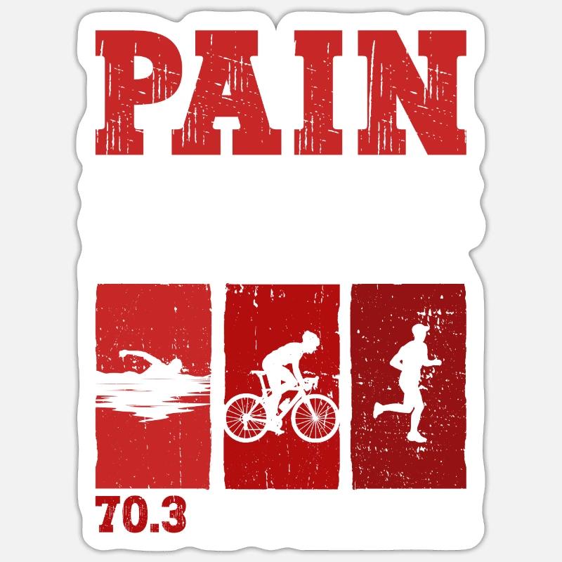 Halb-Triathlon Training Triathlet Sticker Größe S (10 x 10 cm)