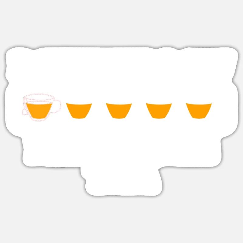 Funny Breakfast Tea Saying - Sticker size S (10 x 10 cm) - white matte