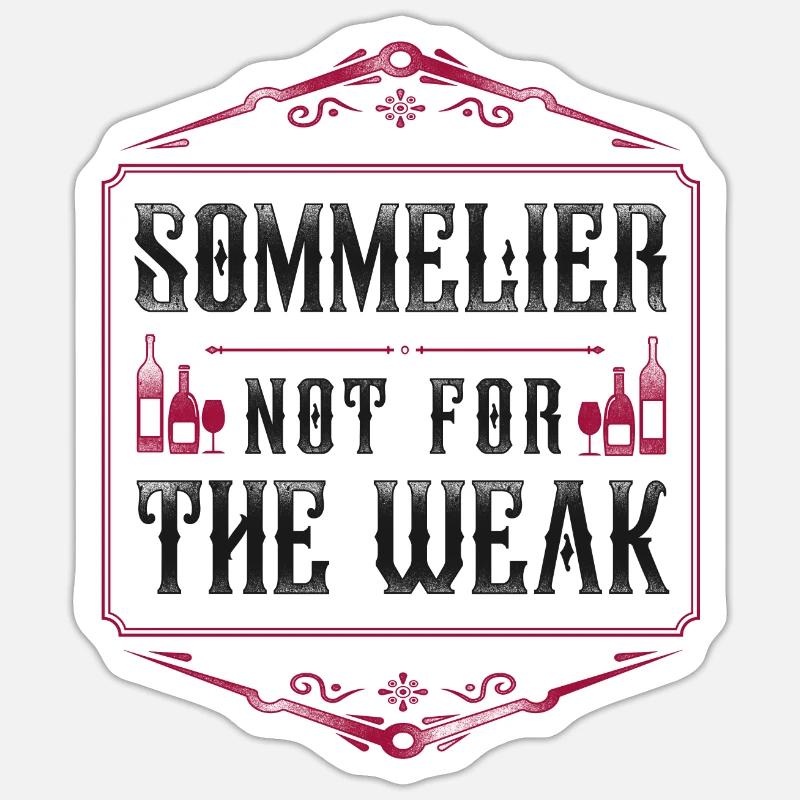 Sommelier Wine Drinking Tasting Sticker size S (10 x 10 cm)