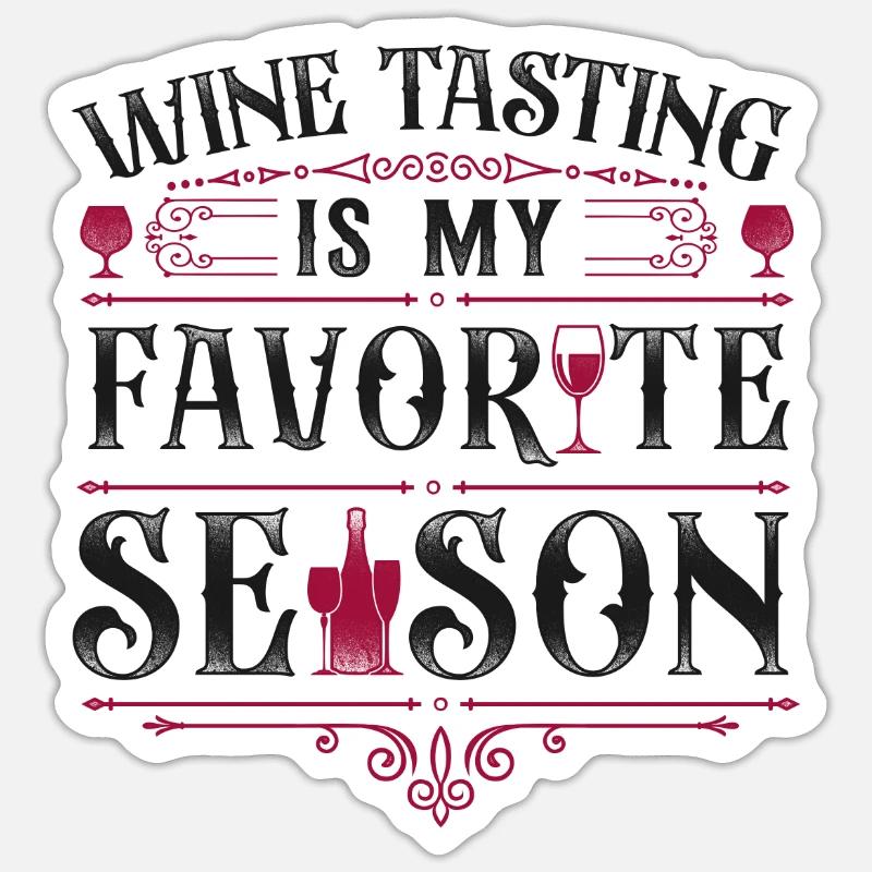 Sommelier Wine Drinking Tasting - Sticker size S (10 x 10 cm) - white matte