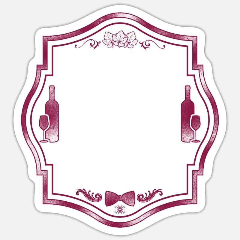 Sommelier Wine Drinking Tasting - Sticker Größe S (10 x 10 cm) - Mattweiß