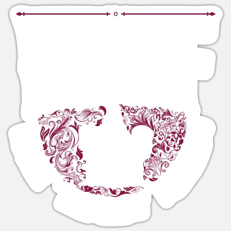 Sommelier Wine Drinking Tasting - Sticker Größe S (10 x 10 cm) - Mattweiß