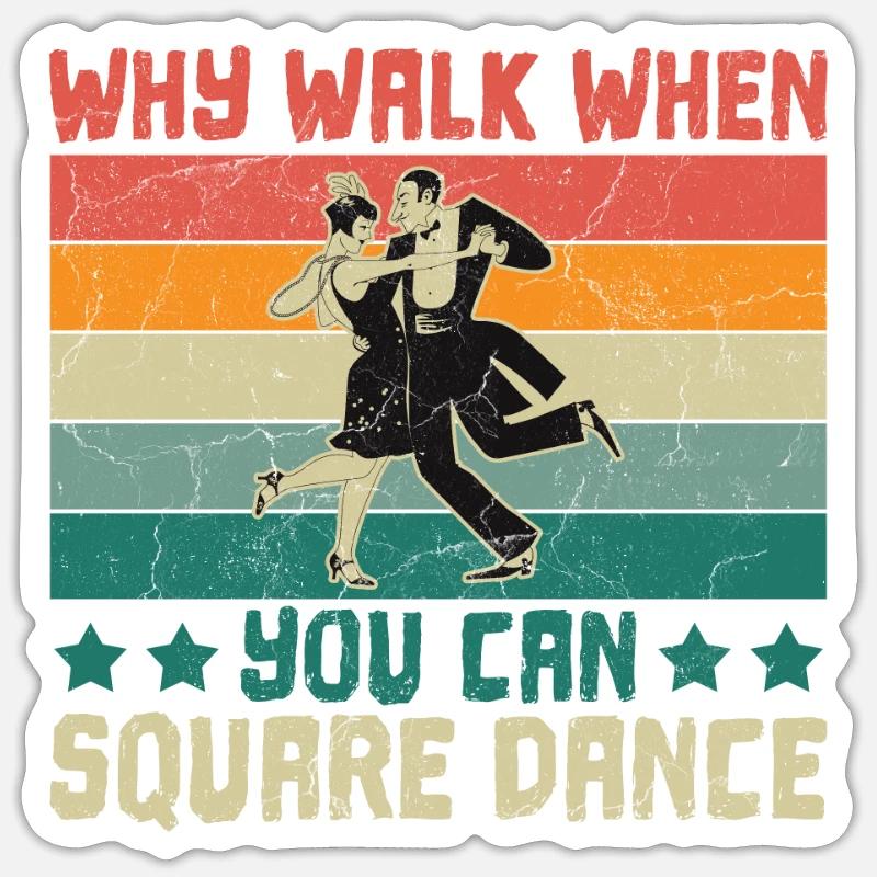 Ballet Ballerine Pole Dancer Line Dance Tap Dance - Sticker taille S (10 x 10 cm) - blanc mat