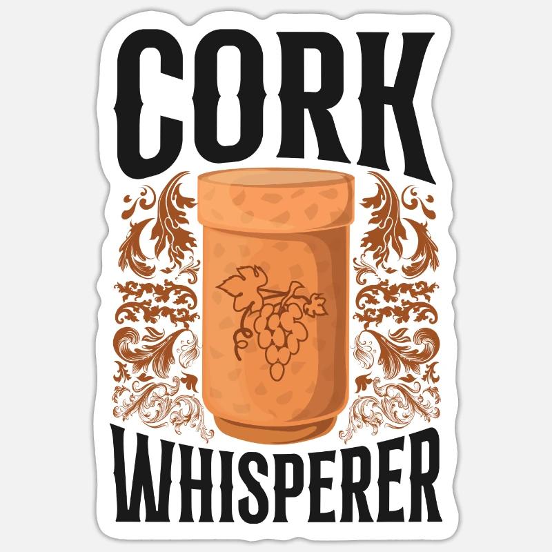 Sommelier Wine Drinking Tasting - Sticker Größe S (10 x 10 cm) - Mattweiß