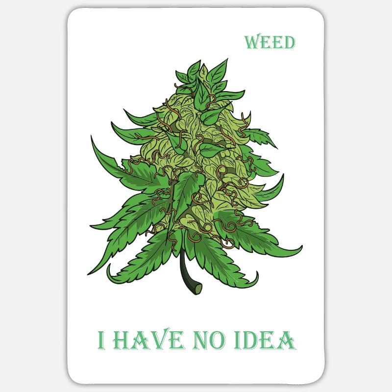 Une journée sans herbe, c’est comme fumer de l’herbe au cannabis - Sticker taille S (10 x 10 cm) - blanc mat