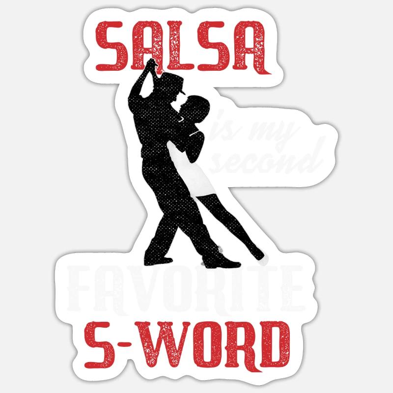 Salsa Dance Danse Salsa - Sticker taille S (10 x 10 cm) - blanc mat