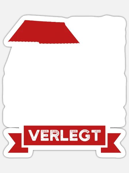 Dachdecker Beruf Dachdecken Geschenk - Sticker Größe S (10 x 10 cm) - Mattweiß
