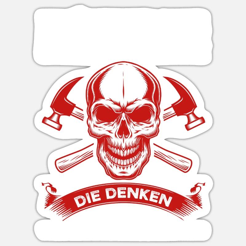 Dachdecker Beruf Dachdeckermeister Geschenk - Sticker Größe S (10 x 10 cm) - Mattweiß