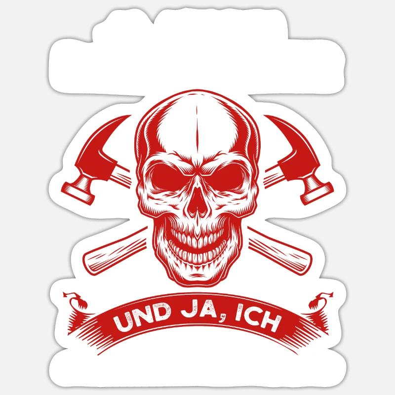 Dachdecker Beruf Dachdeckerei Geschenk - Sticker Größe S (10 x 10 cm) - Mattweiß