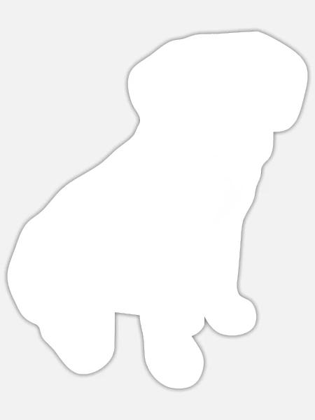 American Bully XL - Sticker Größe S (10 x 10 cm) - Mattweiß