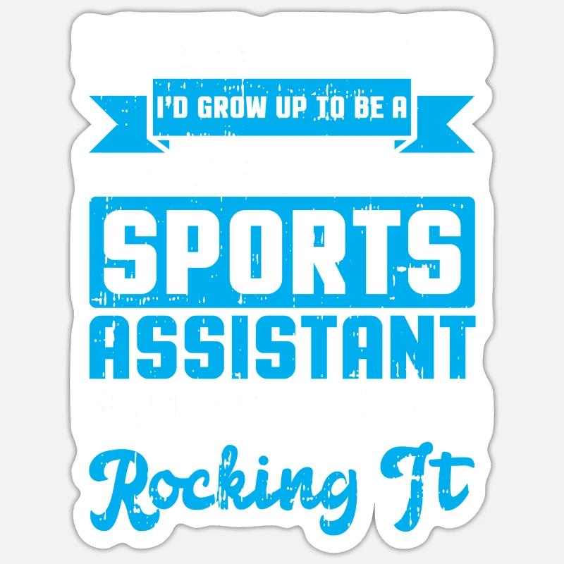 Sportassistent - Sticker Größe S (10 x 10 cm) - Mattweiß