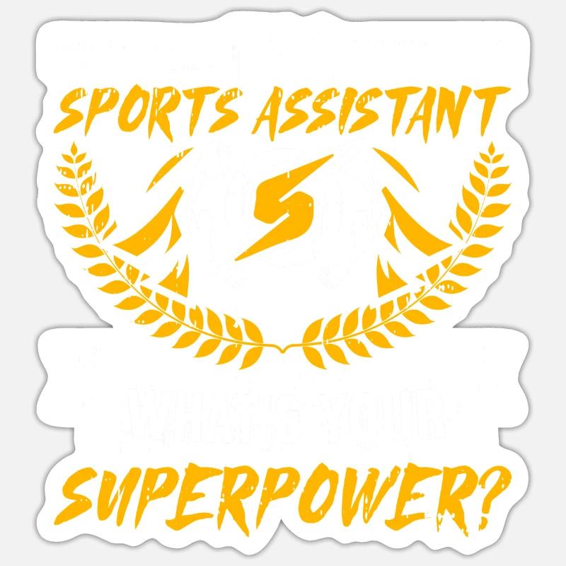 Sportassistent - Sticker Größe S (10 x 10 cm) - Mattweiß