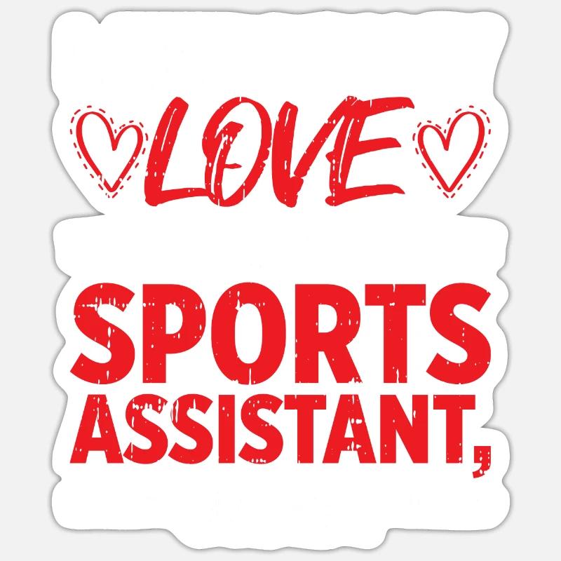 Sportassistent - Sticker Größe S (10 x 10 cm) - Mattweiß