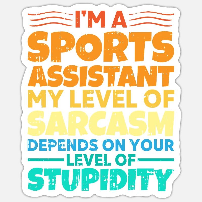 Sportassistent - Sticker Größe S (10 x 10 cm) - Mattweiß