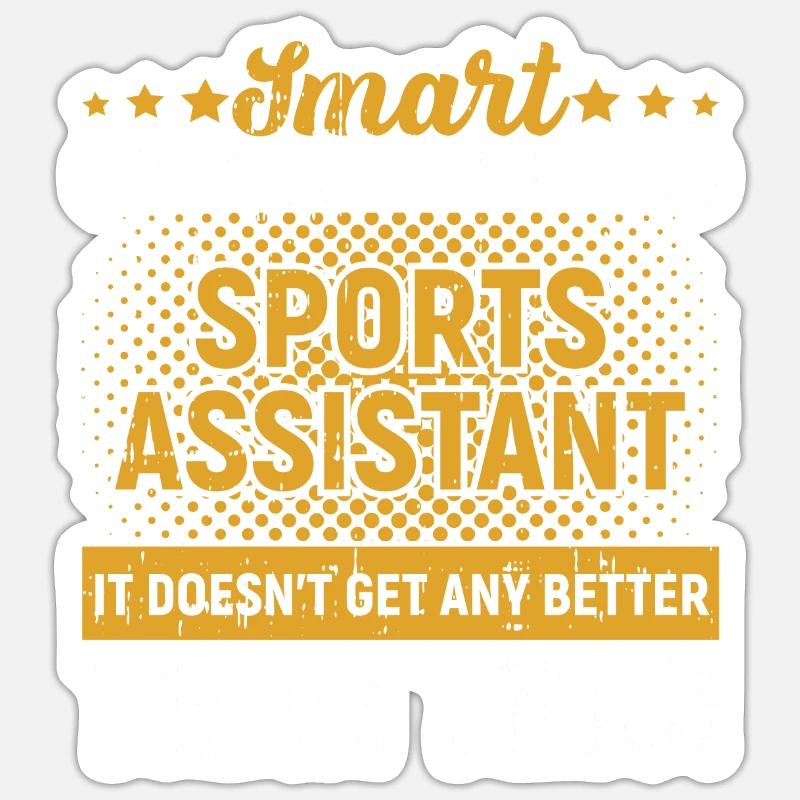 Sportassistent - Sticker Größe S (10 x 10 cm) - Mattweiß