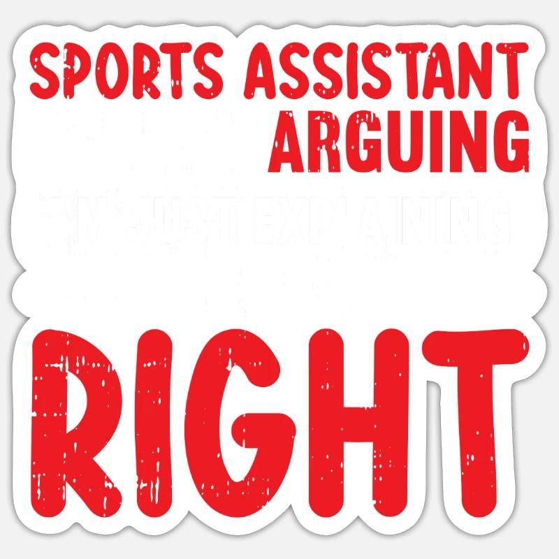 Sportassistent - Sticker Größe S (10 x 10 cm) - Mattweiß