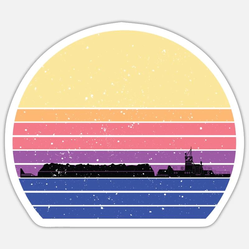 Barge - Sticker size S (10 x 10 cm) - white matte