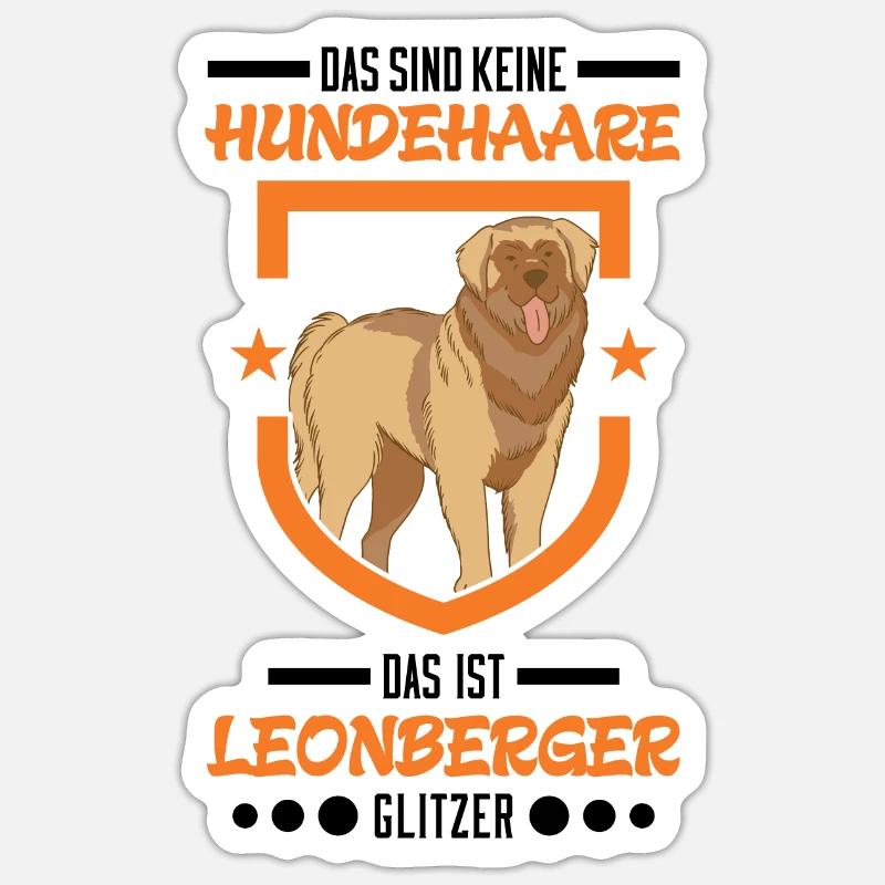 Leonberger Glitzer Sticker Größe S (10 x 10 cm)