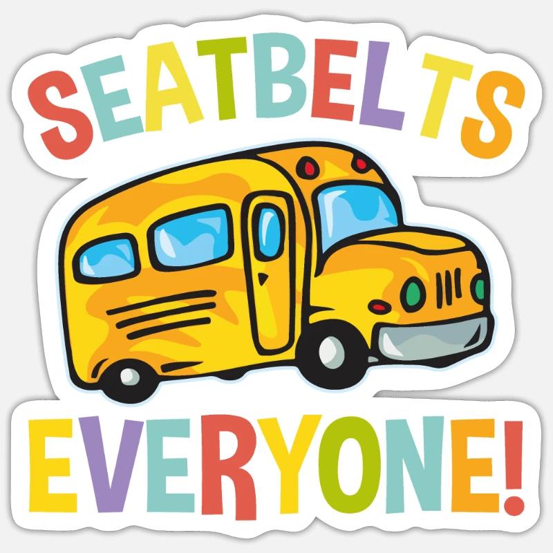 Les Ceintures De Sécurité Tout Le Monde Sticker taille S (10 x 10 cm)