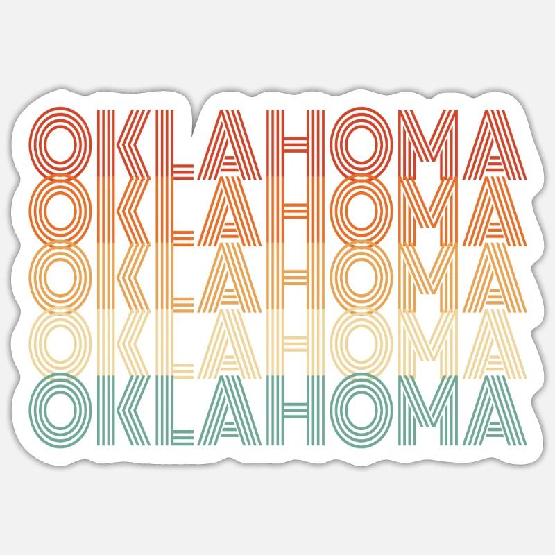Oklahoma bewohner geschenk Sticker Größe S (10 x 10 cm)