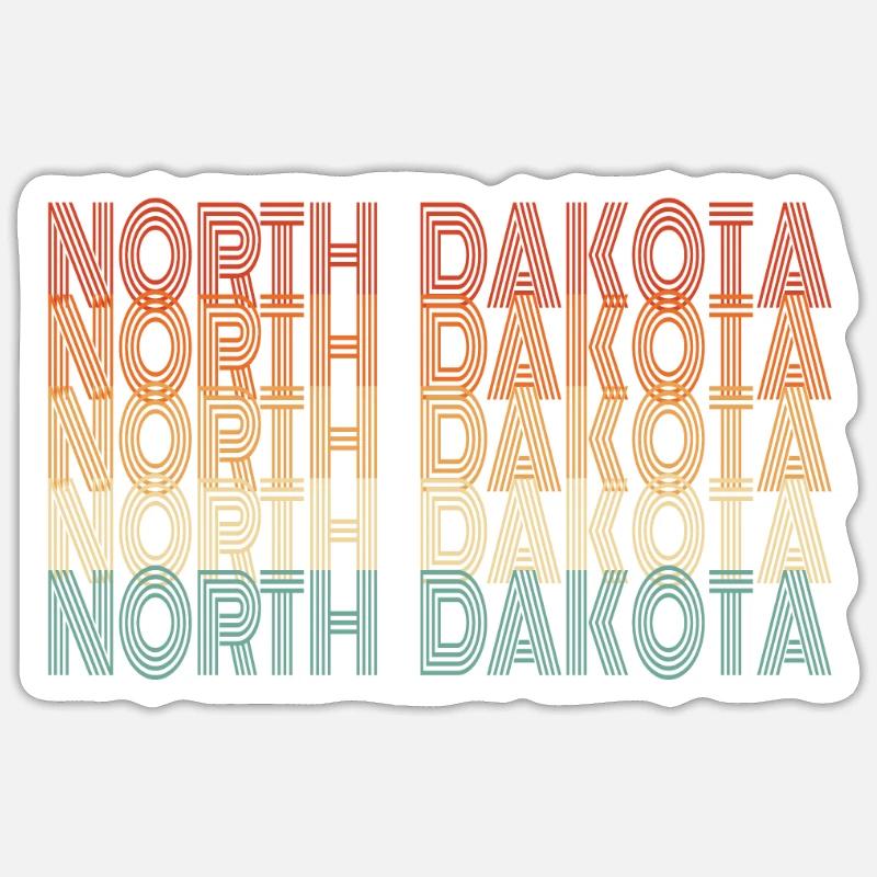 North Dakota Einwohner Geschenk - Sticker Größe S (10 x 10 cm) - Mattweiß