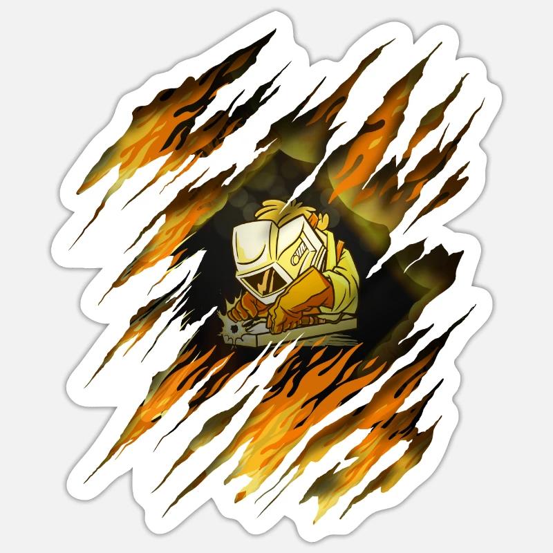 Soudeurs soudeuse machine soudeur - Sticker taille S (10 x 10 cm) - blanc mat