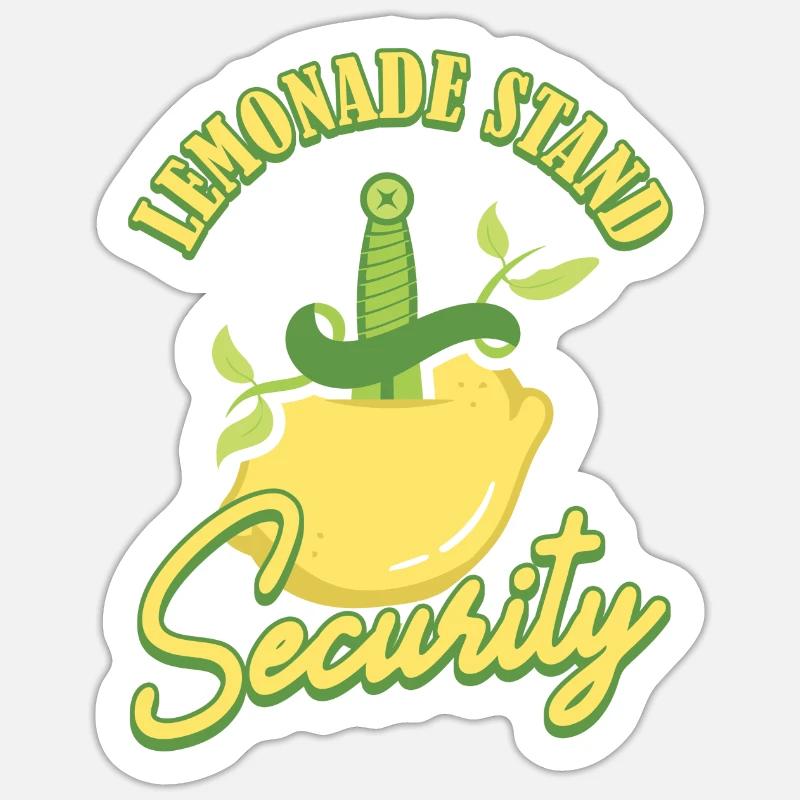 Lemonade Stand Security Limonadenstand - Sticker Größe S (10 x 10 cm) - Mattweiß