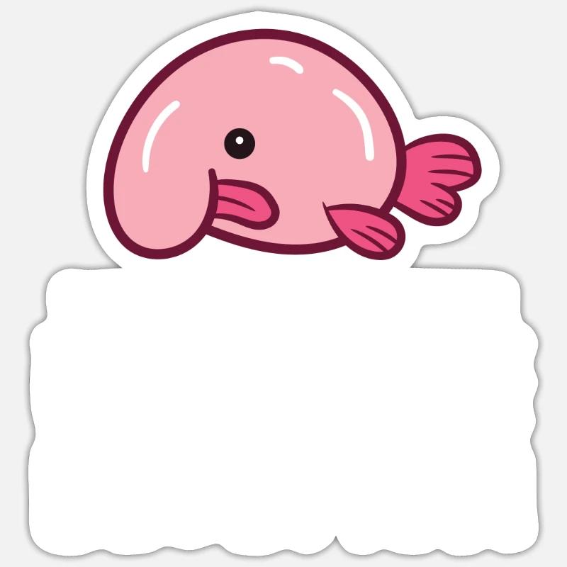 Nur ein Mädchen, das Blobfisch liebt Sticker Größe S (10 x 10 cm)