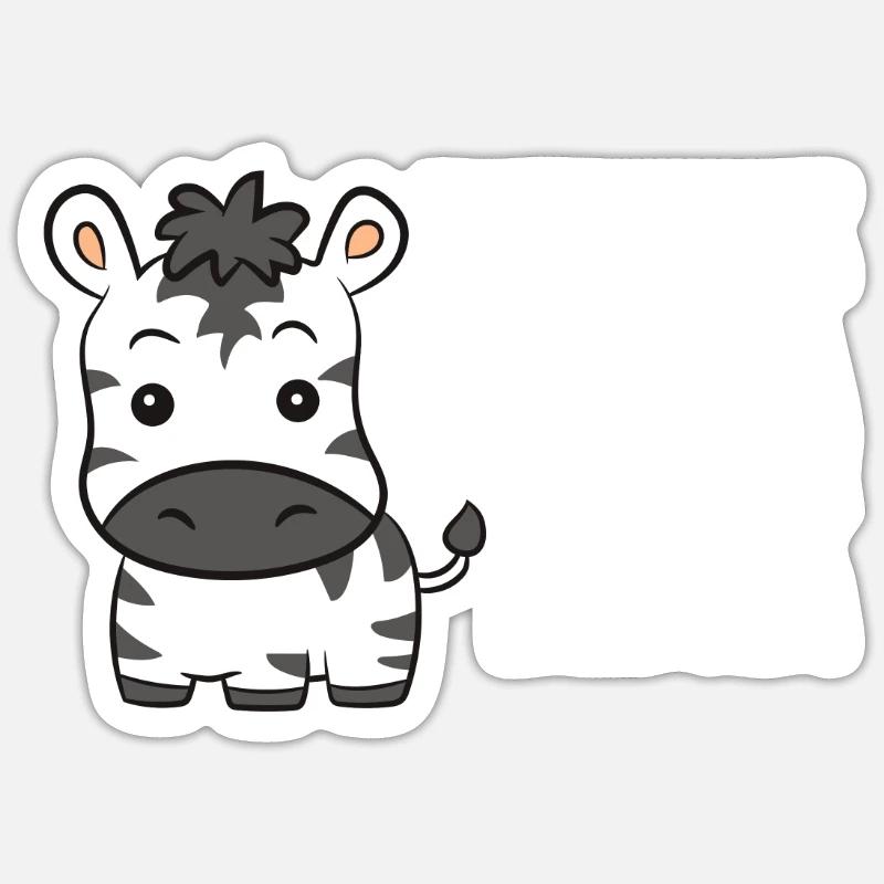 Sei immer du selbst, außer du kannst ein Zebra - Sticker Größe S (10 x 10 cm) - Mattweiß