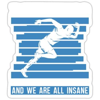 Laufen Ein Mentaler Sport Cross Country Runner Xc - Sticker Größe S (10 x 10 cm) - Mattweiß - Vorne